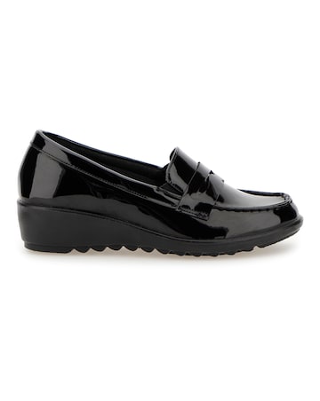 Cushion Walk Low Wedge Loafers Wide E Fit