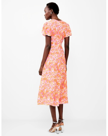 French Connection Cass Delphine V Neck Midi Dress