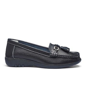 Samara Leather Tassel Detail Loafers Extra Wide EEE Fit