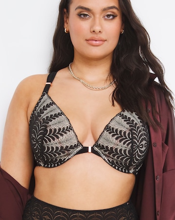 Figleaves Curve Opulence Lace Underwired Padded Plunge Bra