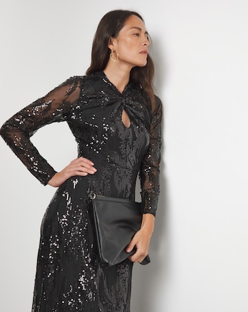 Joanna Hope Sequin Dress With Key Hole Detail