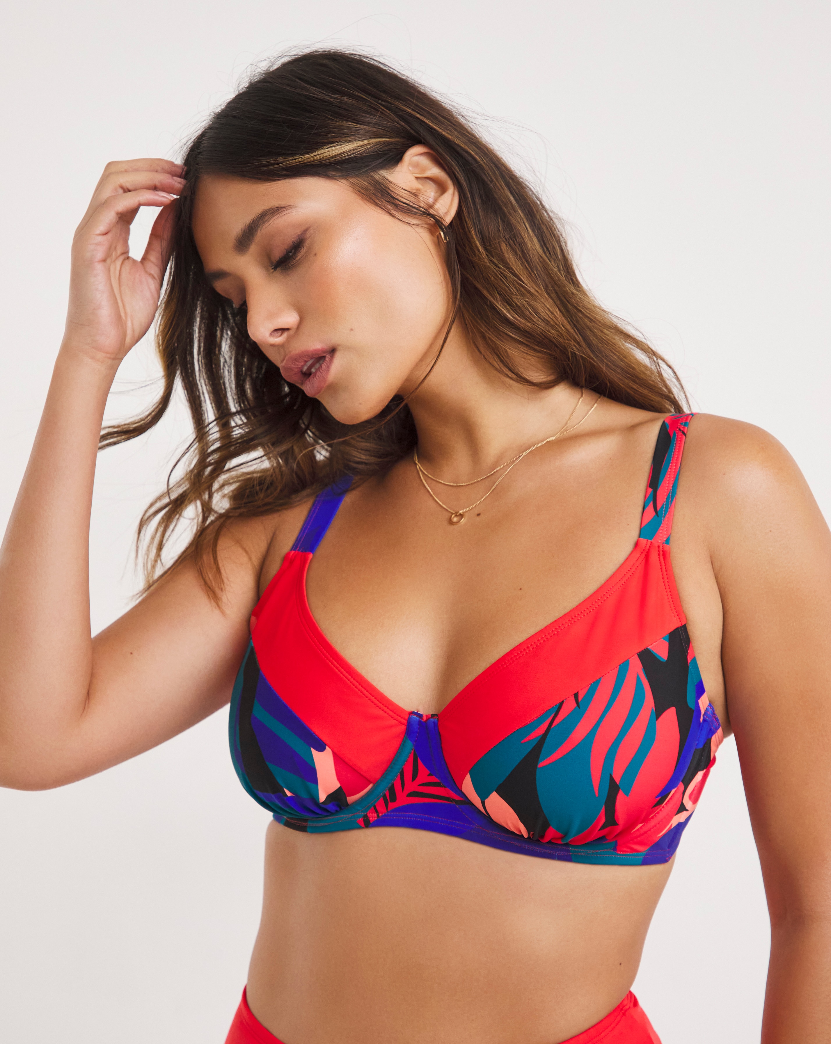 Tropical Mix and Match Underwired Non Padded Bikini Top JD Williams