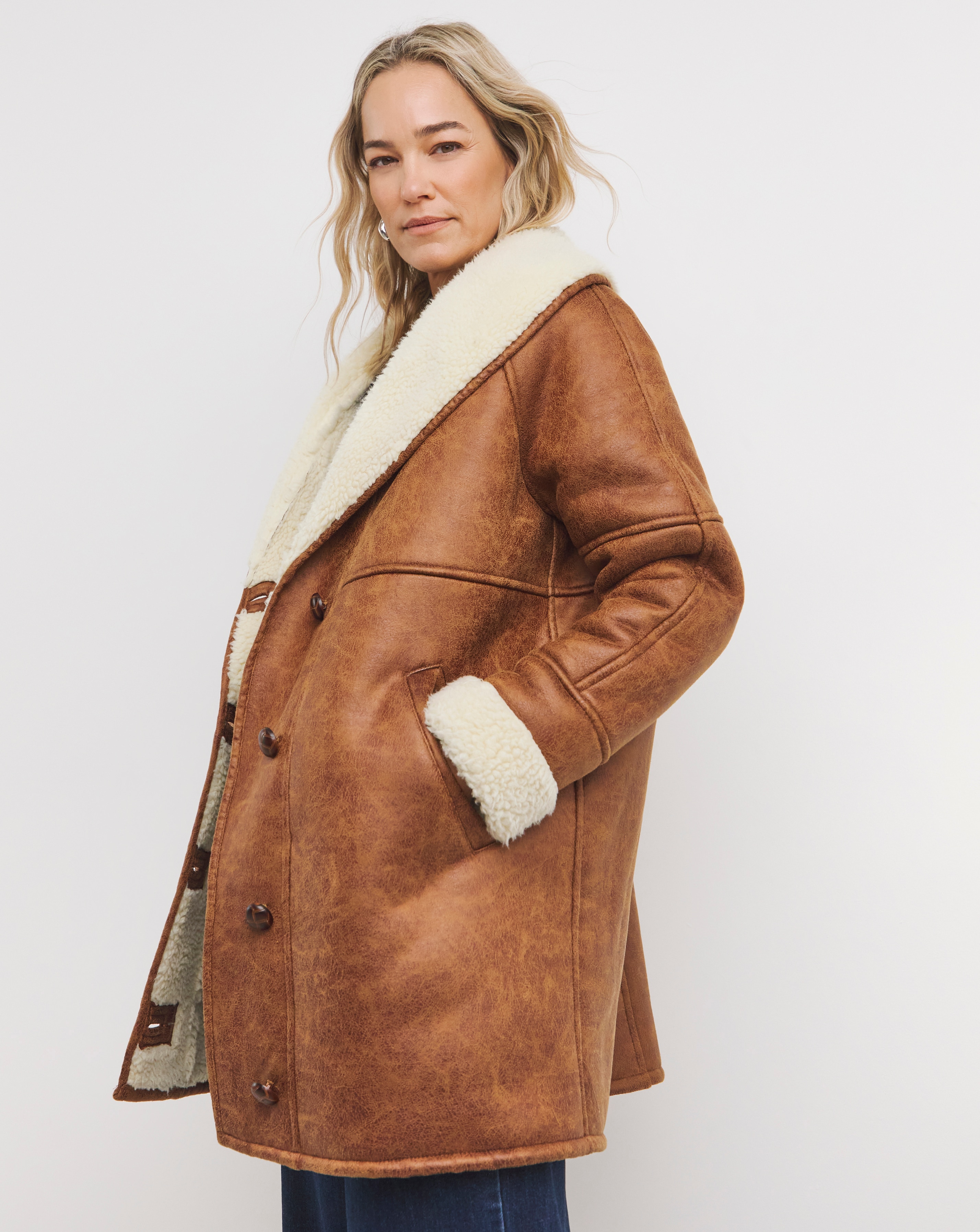 Tan winter jacket womens deals