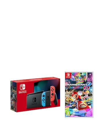 Nintendo Switch Neon Console & Mario Kart 8 Bundle