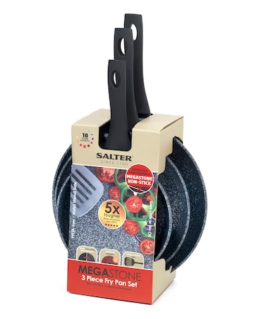 Salter Megastone 3 Piece Fry Pan Set 20,24,28 CM