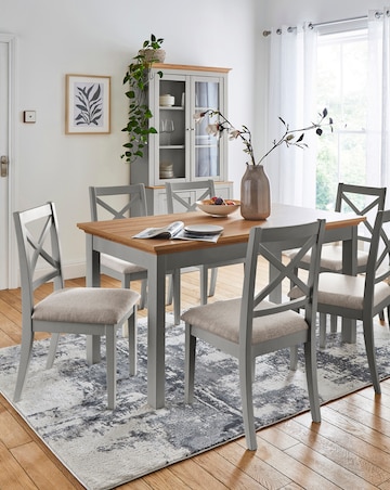 Julipa Ashford Dining Table with 6 Ashford Chairs