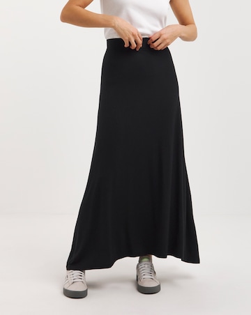 Black Jersey Maxi Skirt