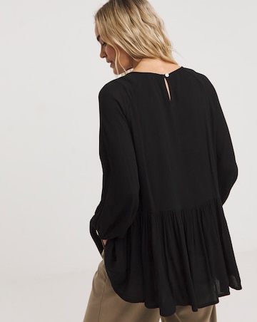 Crinkle Oversized Raglan Smock Top