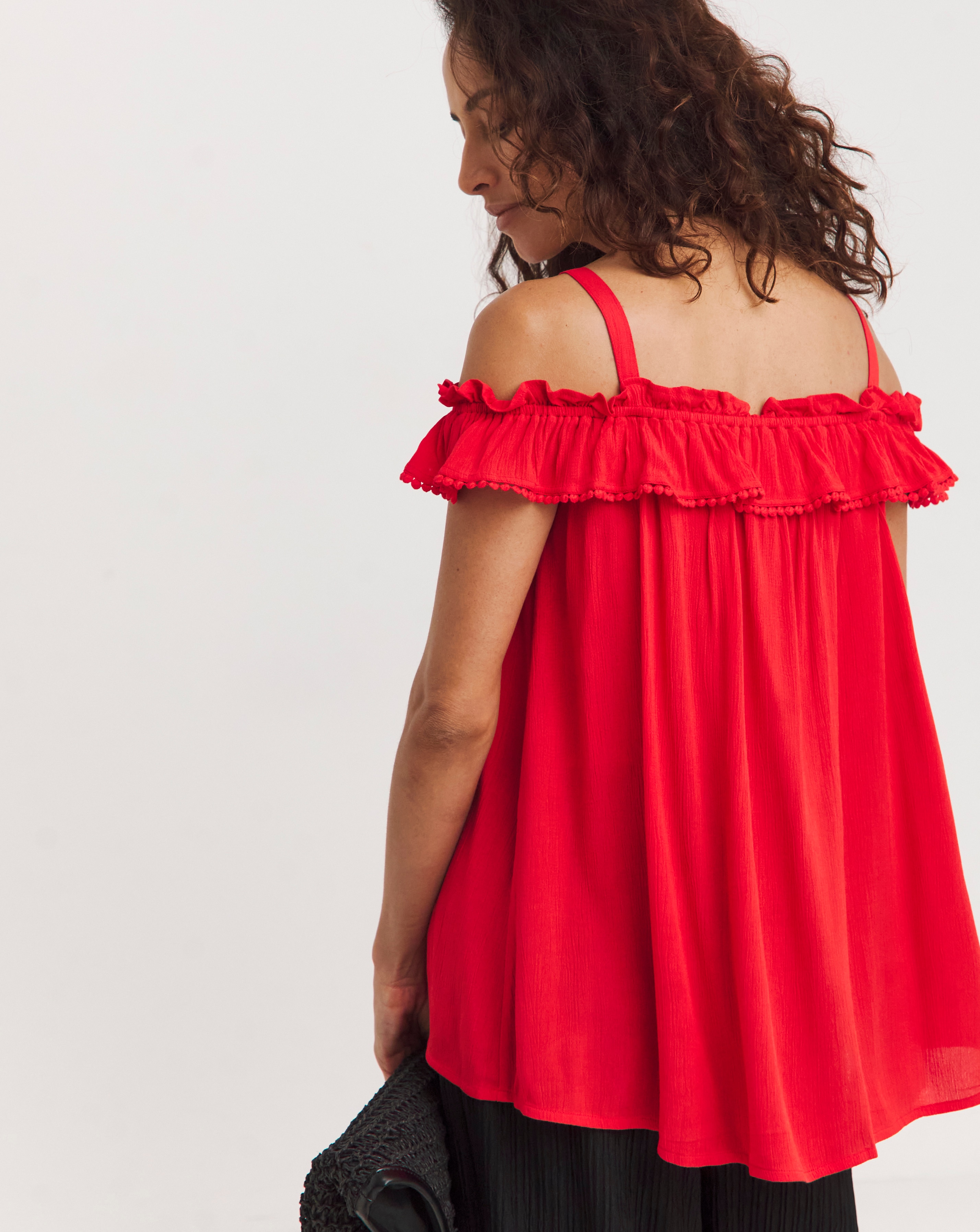 Ruffle Bardot Top JD Williams