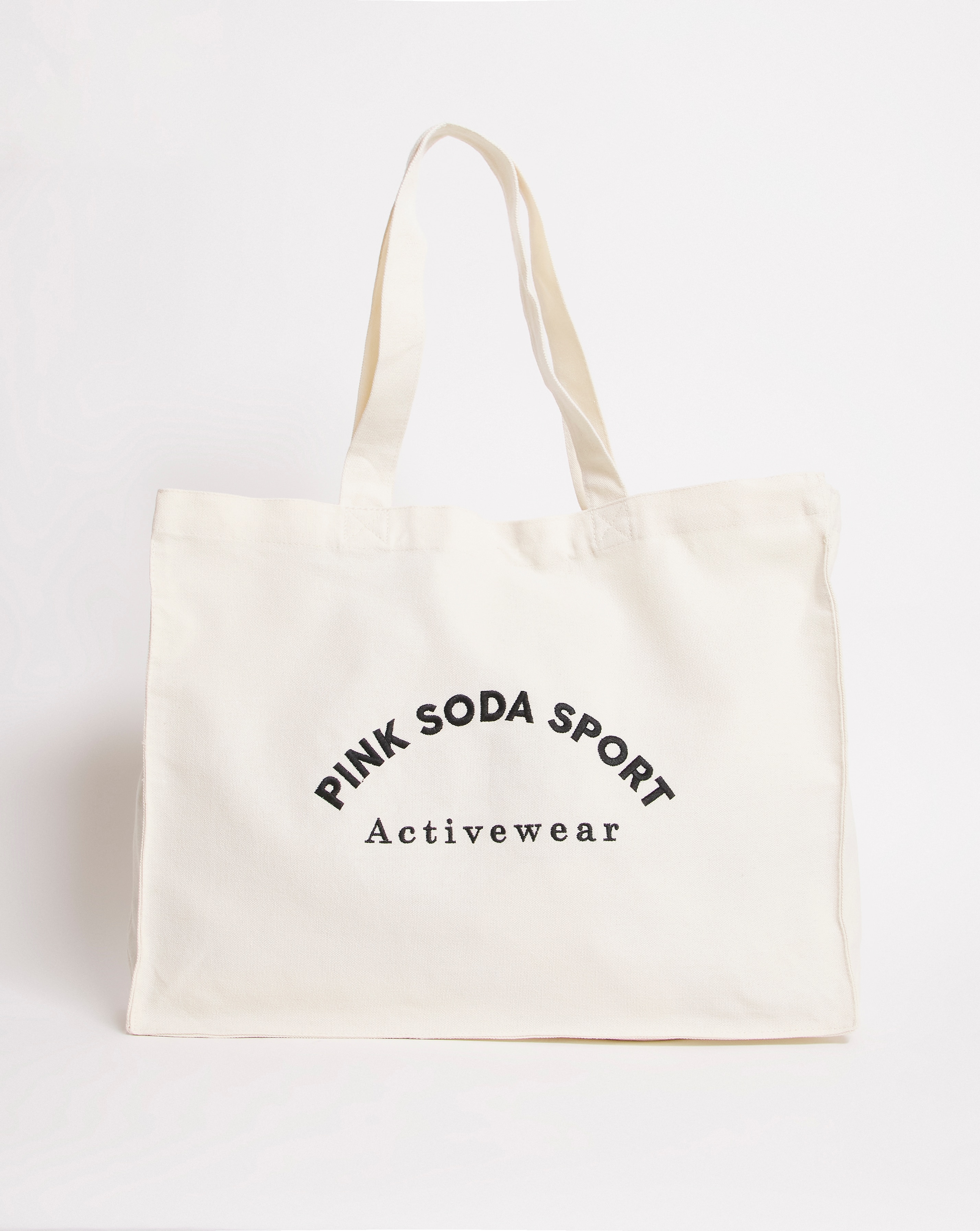 Pink Soda Arch Logo Canvas Tote Bag JD Williams