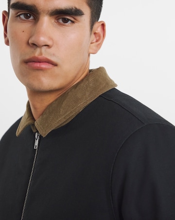 Black Borg Lined Worker Jacket