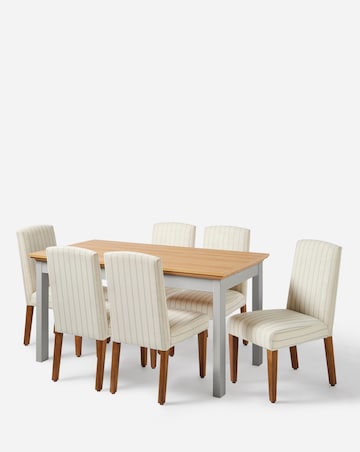 Julipa Ashford Dining Table with 6 Everly Chairs