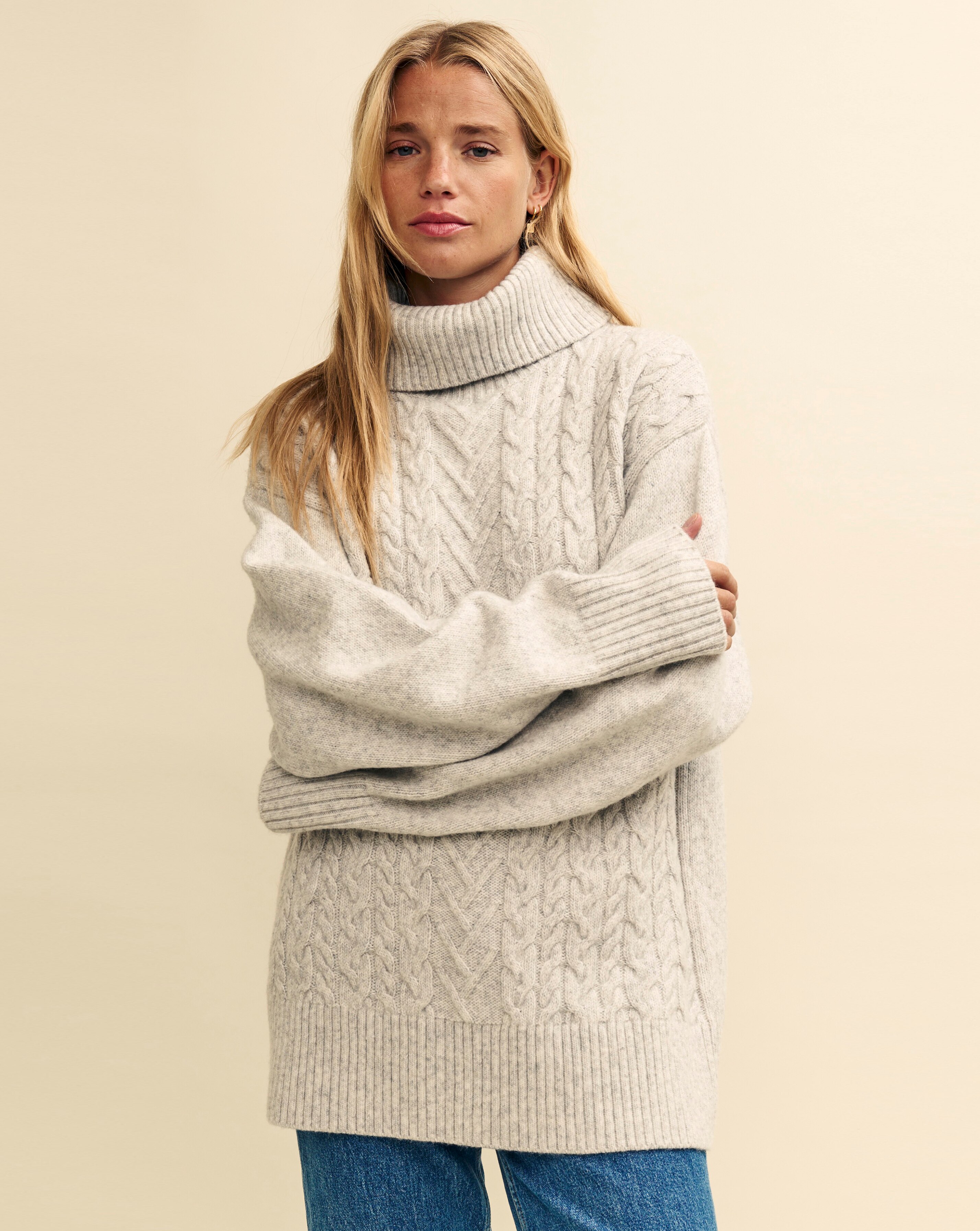 Nobody s Child Oversized Cable Roll Neck Jumper JD Williams