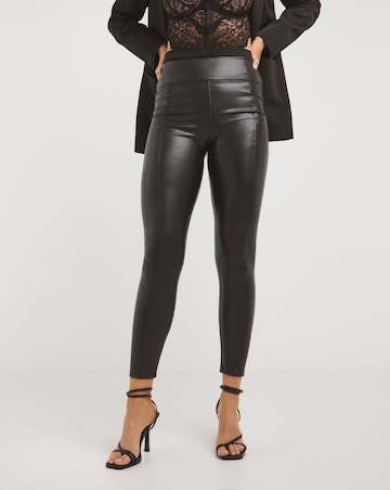 Ann Summers Seamed PU Leggings Black