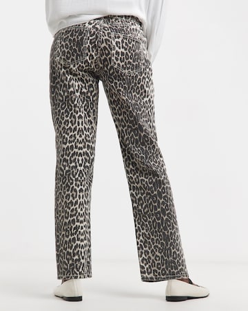 Leopard Straight Leg Jeans