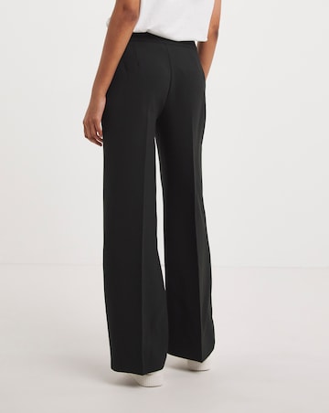 Black Crepe Wide Leg Trousers