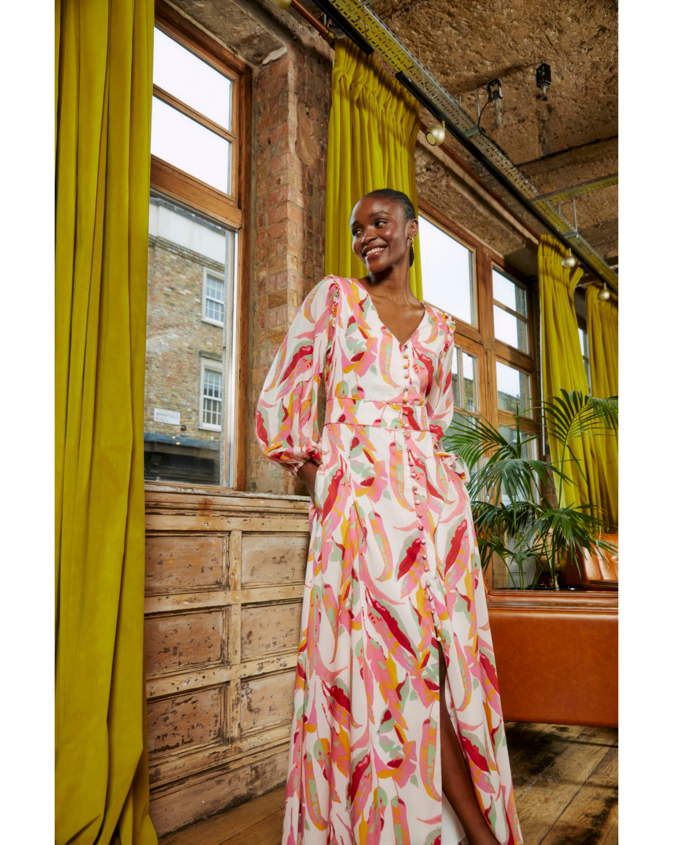 FatFace Peony Painted Leaves Maxi Dress JD Williams