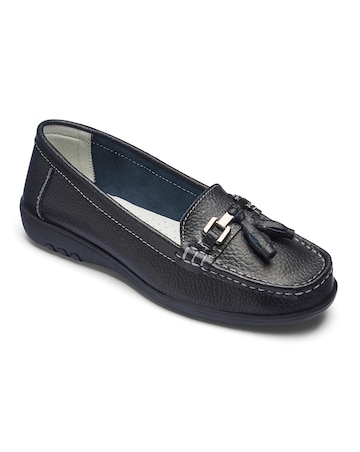 Samara Leather Tassel Detail Loafers Extra Wide EEE Fit