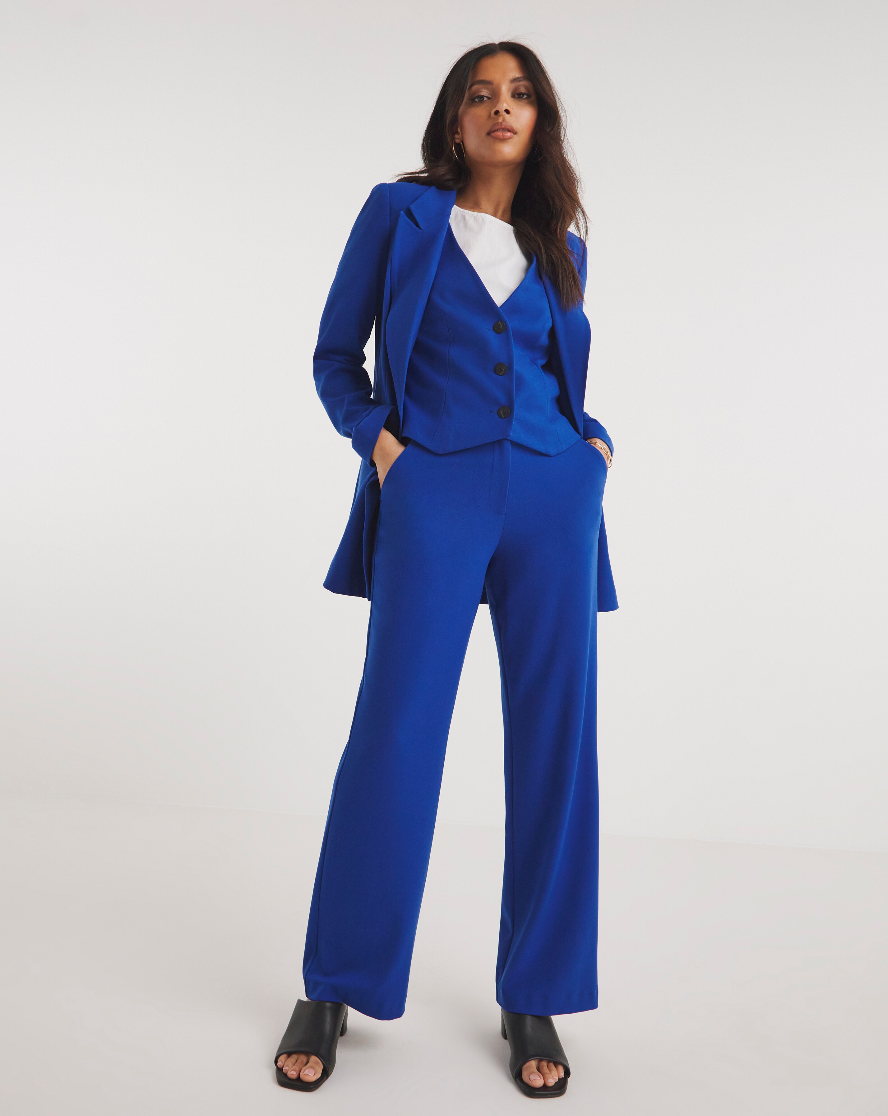 Cobalt Straight Leg Trousers JD Williams