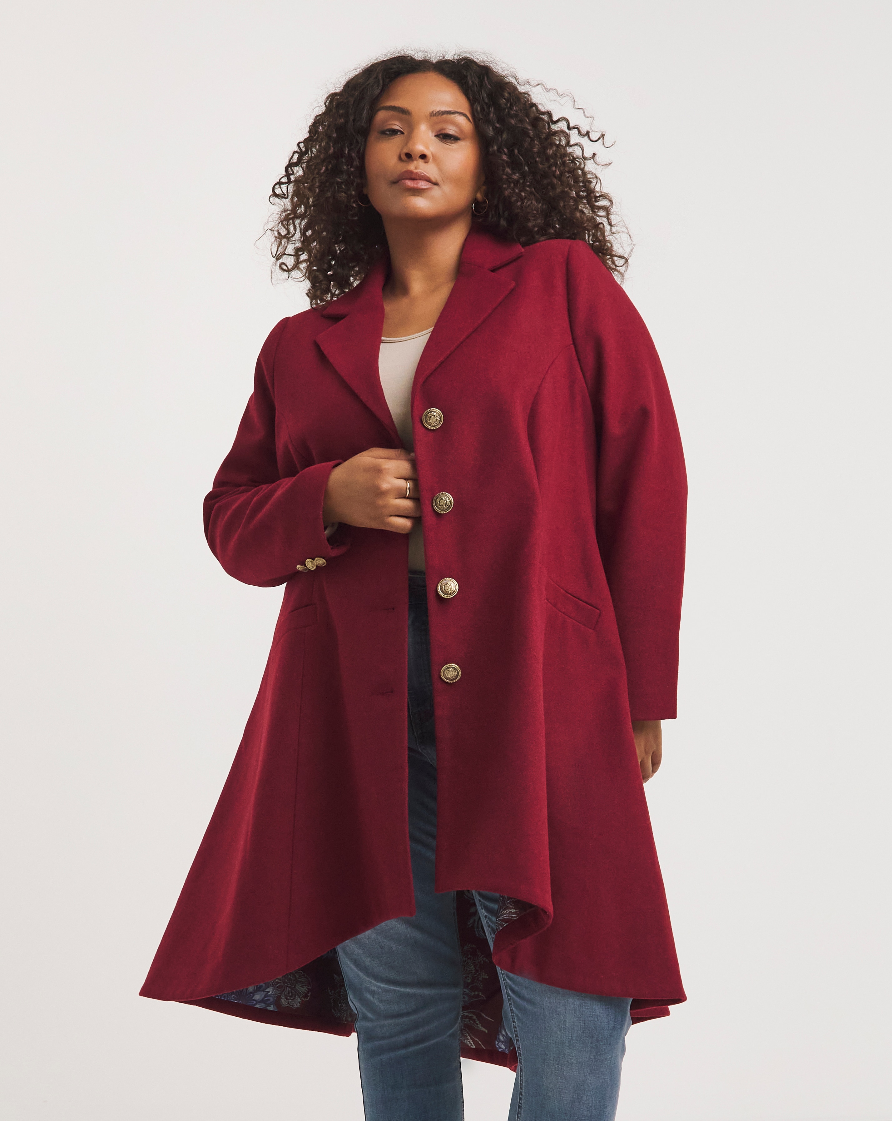 Joe Browns Burgundy Sophisticated Coat JD Williams