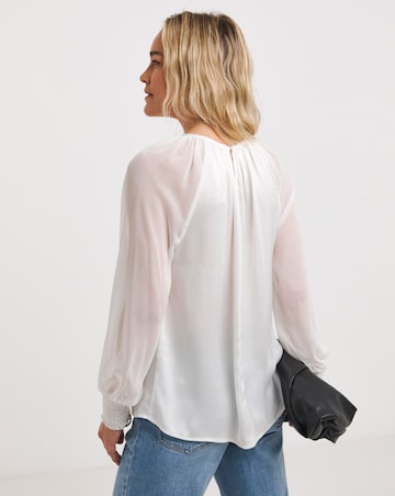 Chiffon Raglan Sleeve Blouse