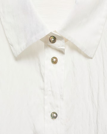 Mango Wrinkle Effect Shell Button Shirt