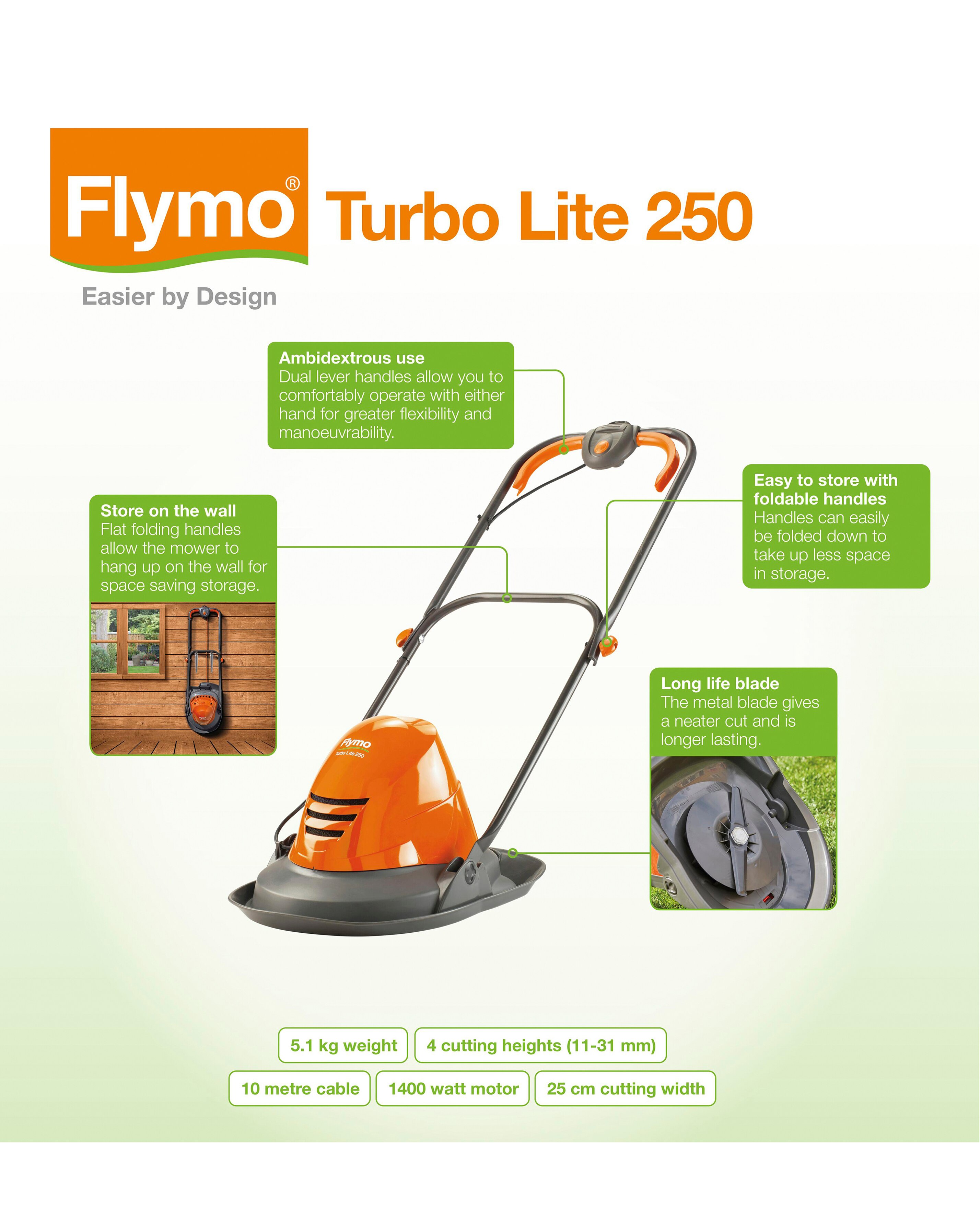 Flymo TurboLite 250 Mini Trim Twin Kit JD Williams