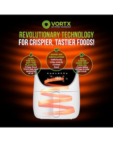 Tower Vortx White 6L Digital Air Fryer