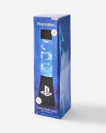 Playstation Glitter Liquid Flow Lamp with Floating Icons, Gaming Room Decor