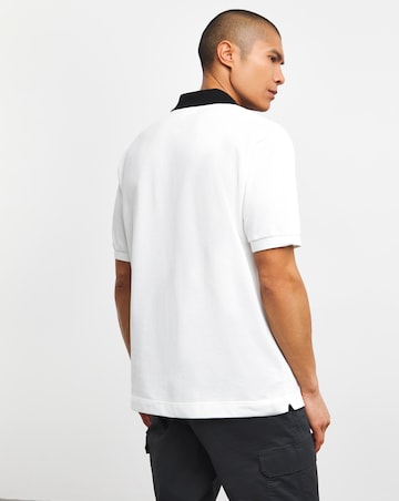 Lacoste White Short Sleeve Badge Polo