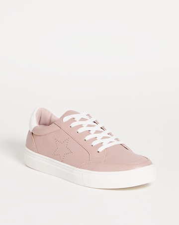 Lace Trainer with Star Detail EEE Fit