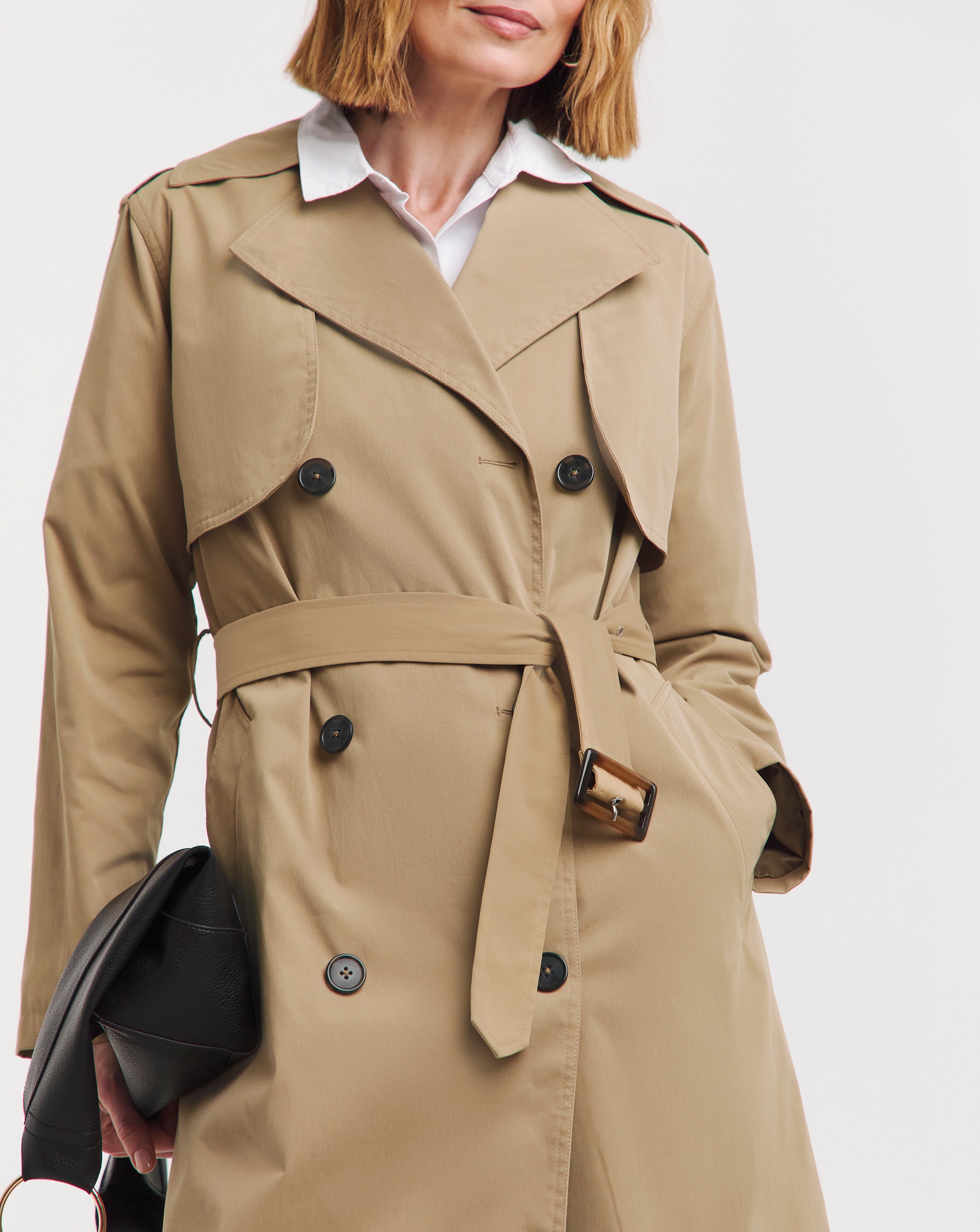 Classic camel trench coat best sale