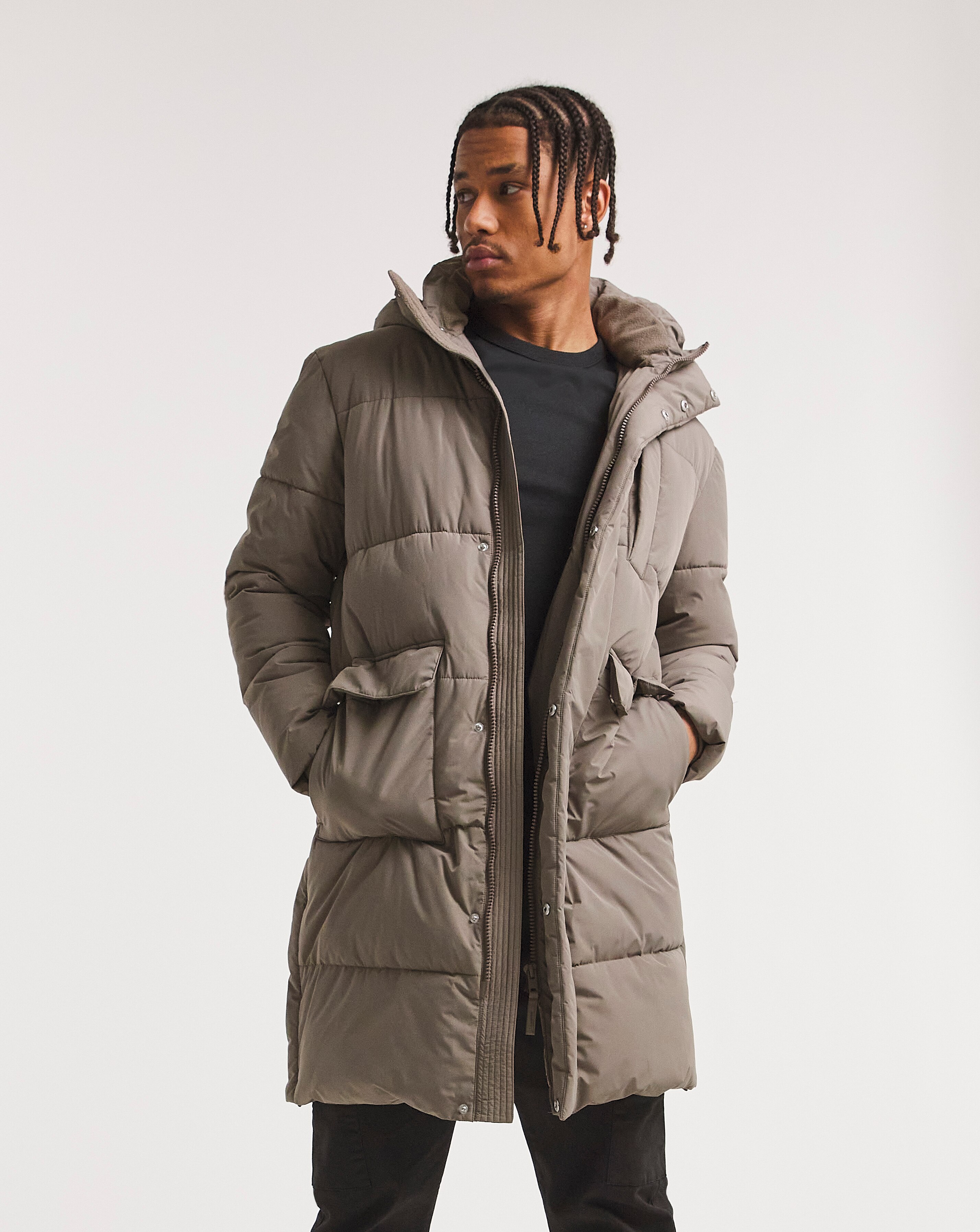 Grey Longline Padded Coat JD Williams