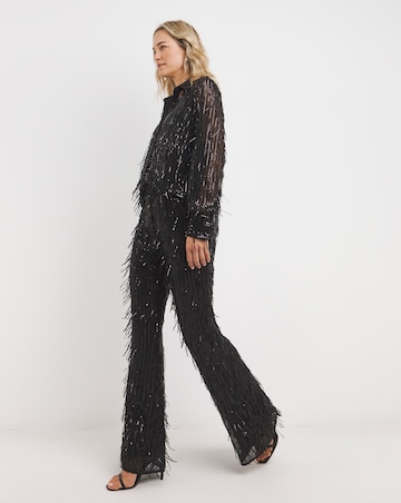 Joanna Hope Sequin Tassle Shirt