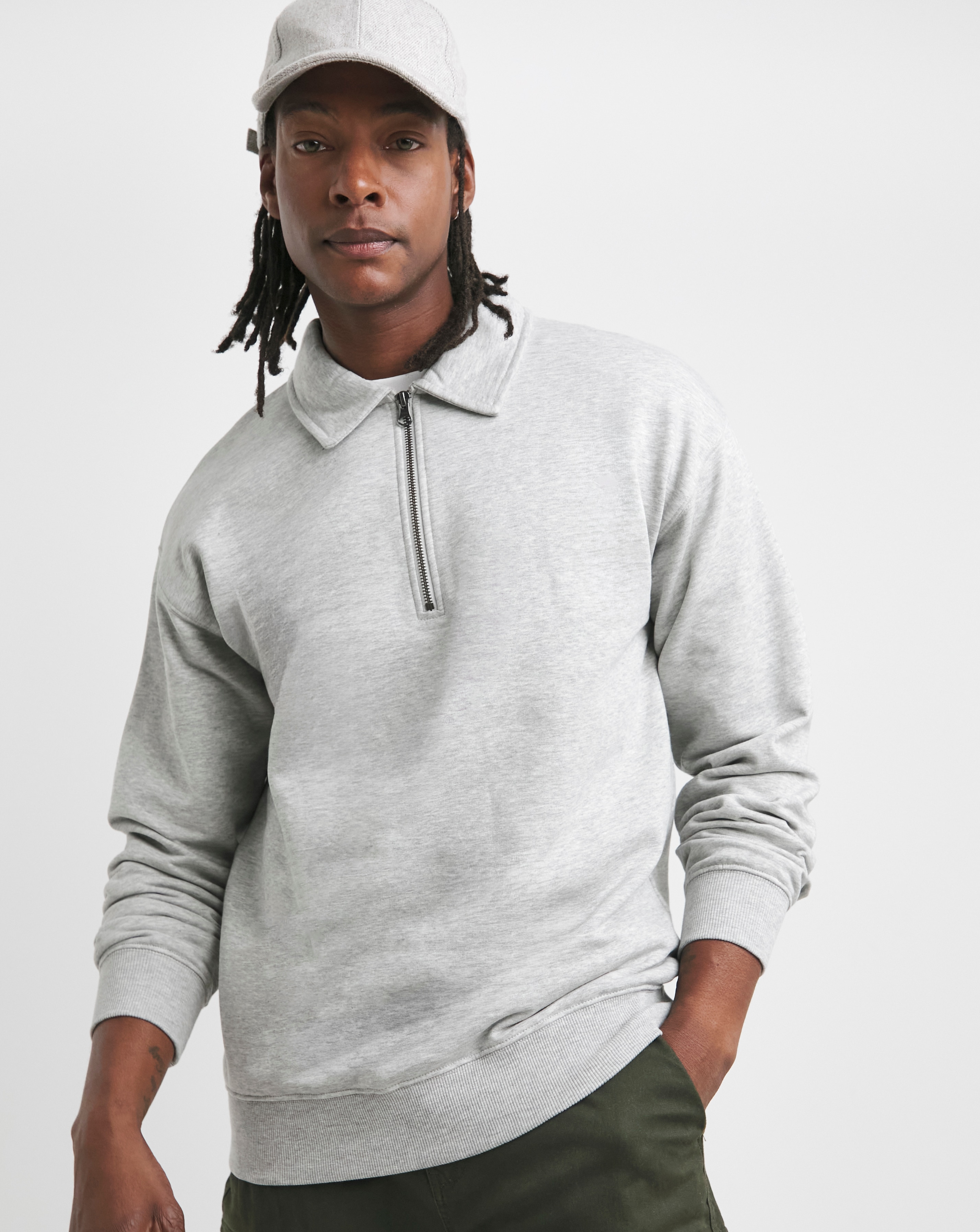 1 4 Zip Relaxed Fit Polo Sweat JD Williams