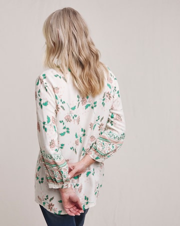 Julipa Printed Pintuck Blouse