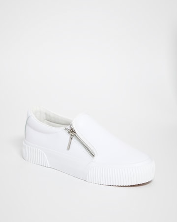 Esme Side Zip Trainers Wide E Fit