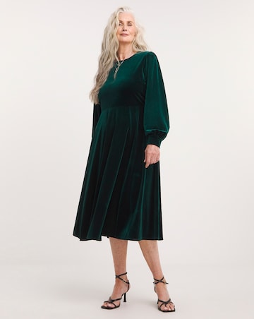 Joe Browns Green Etta Velour Dress