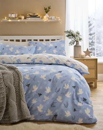 Peaceful Festive Doves Duvet Cover Set