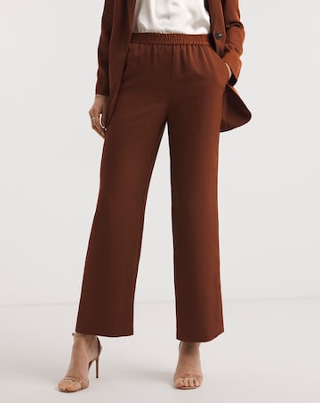 Cognac Wide Leg Trousers