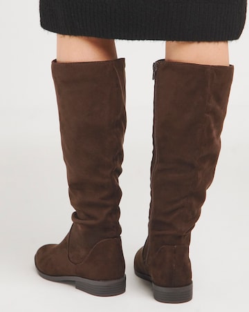 Evren Ruched Boot Wide E Fit Super Curvy Calf