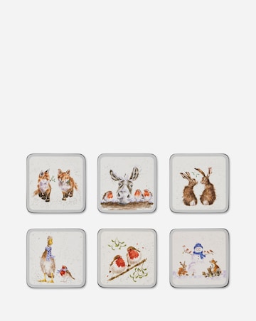 Wrendale Christmas Coasters Set of 6