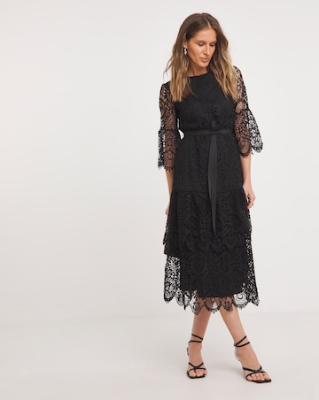 Joanna Hope Structured Lace Dress