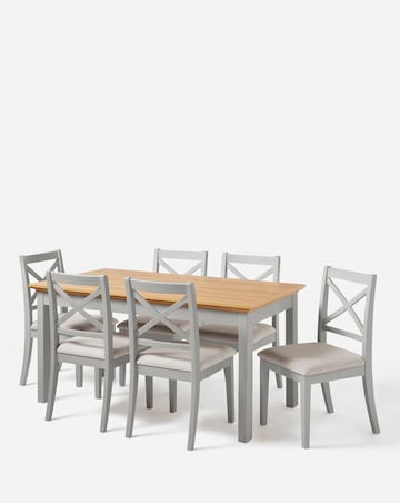 Julipa Ashford Dining Table with 6 Ashford Chairs