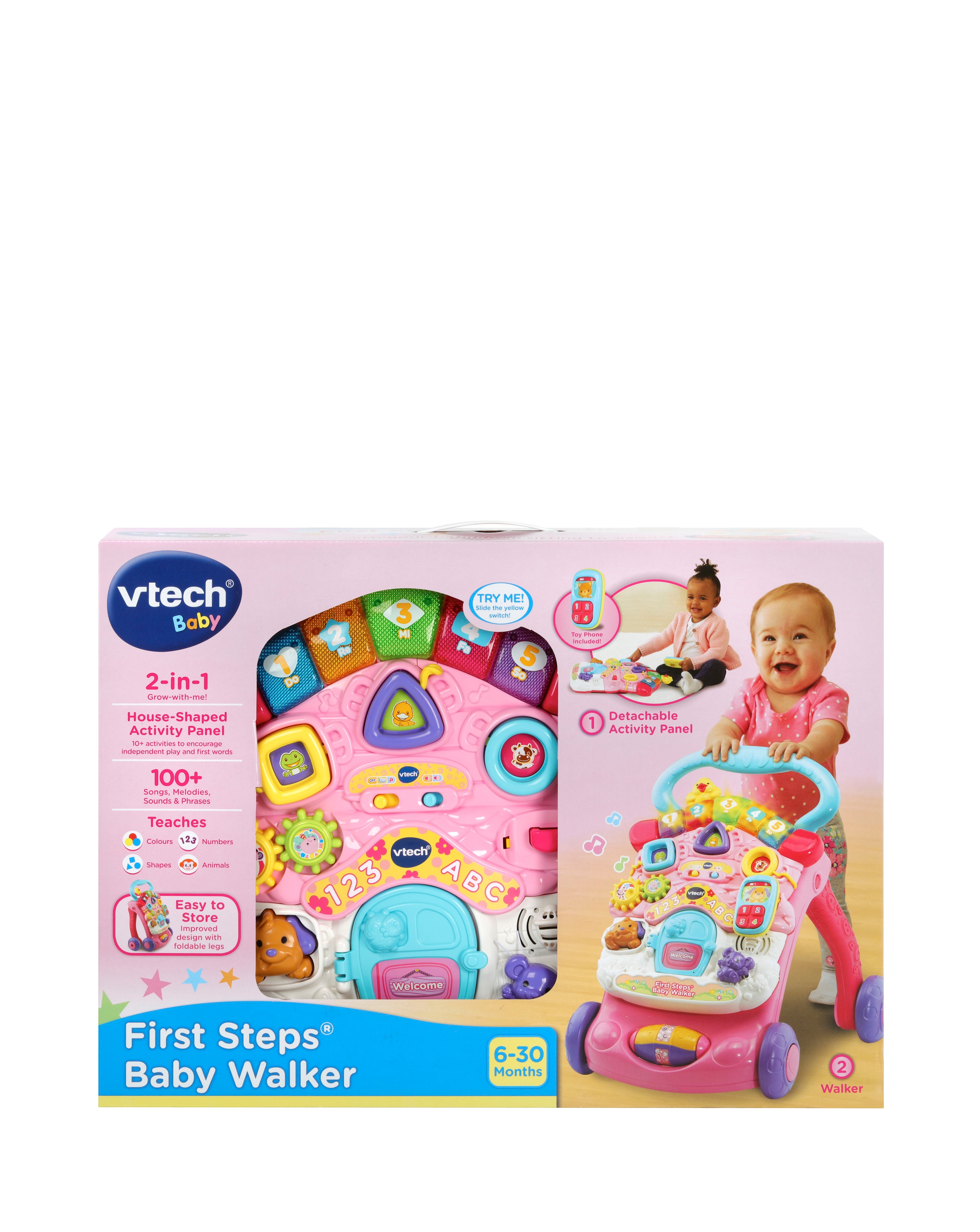 Pink vtech baby walker deals