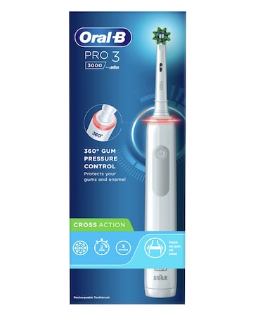 Oral-B Pro 3 3000 Cross Action White Electric Toothbrush