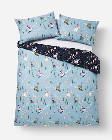 Festive Animals Ski Season Duvet Cover Set