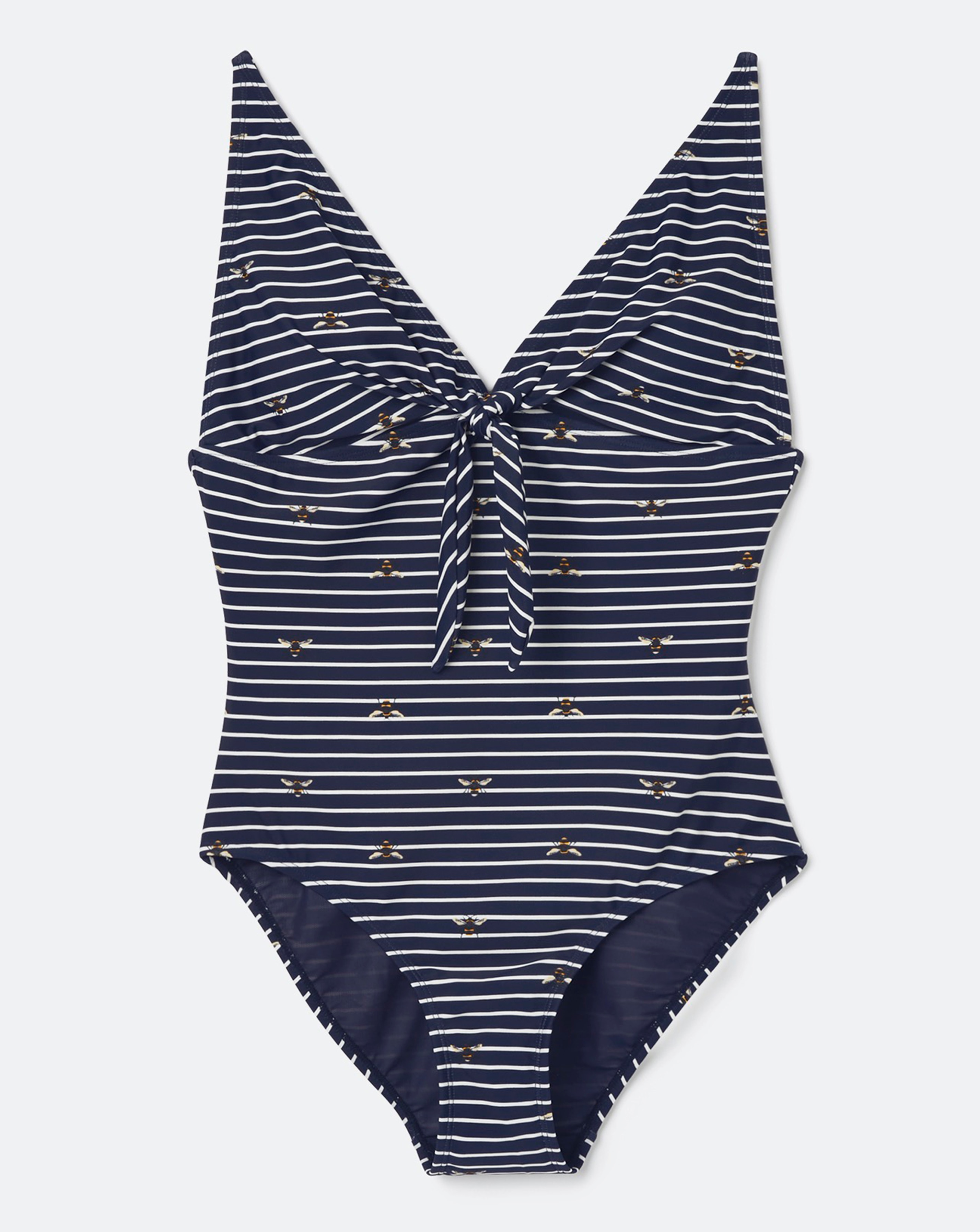 One piece bathing suit with tie in front on sale