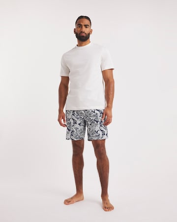 Jersey Tee and Woven Shorts Leaf Pyjama Set