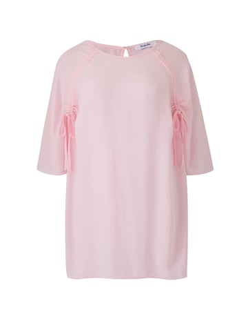 Pink Ruched Raglan Sleeve Top